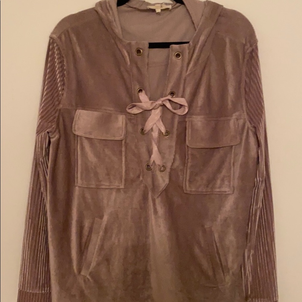 Velour purple sweatshirt